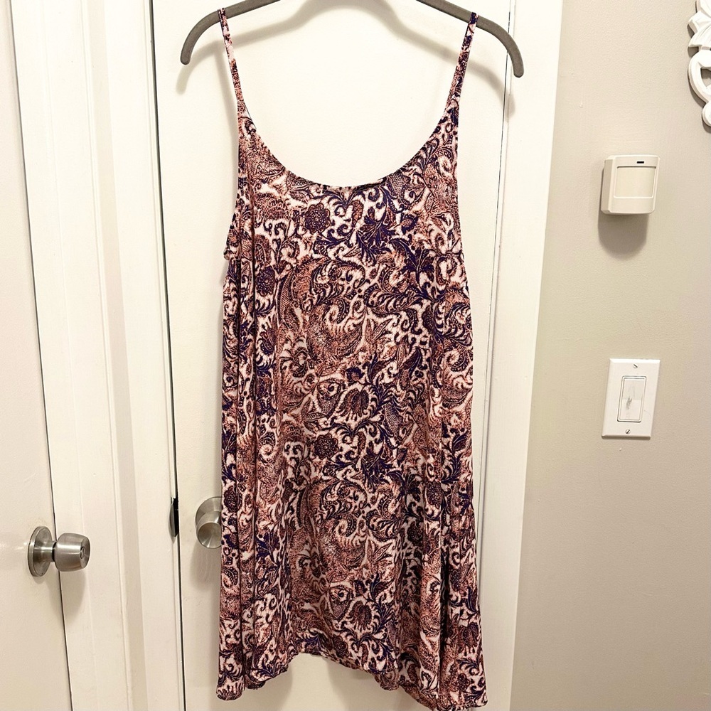 Free People Intimately Paisley Emily Sleeveless Flowy Slip Mini Dress M